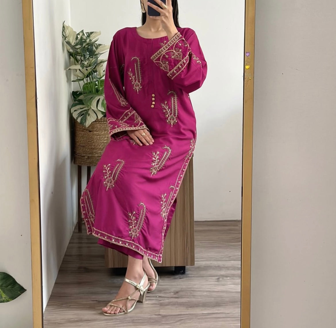 Amber Embroidered