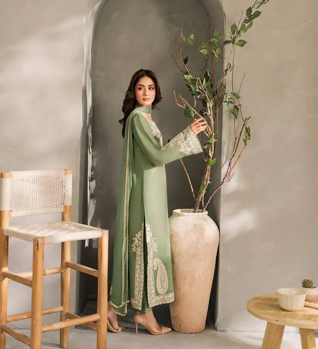 Afreen Embroidered 3Pc